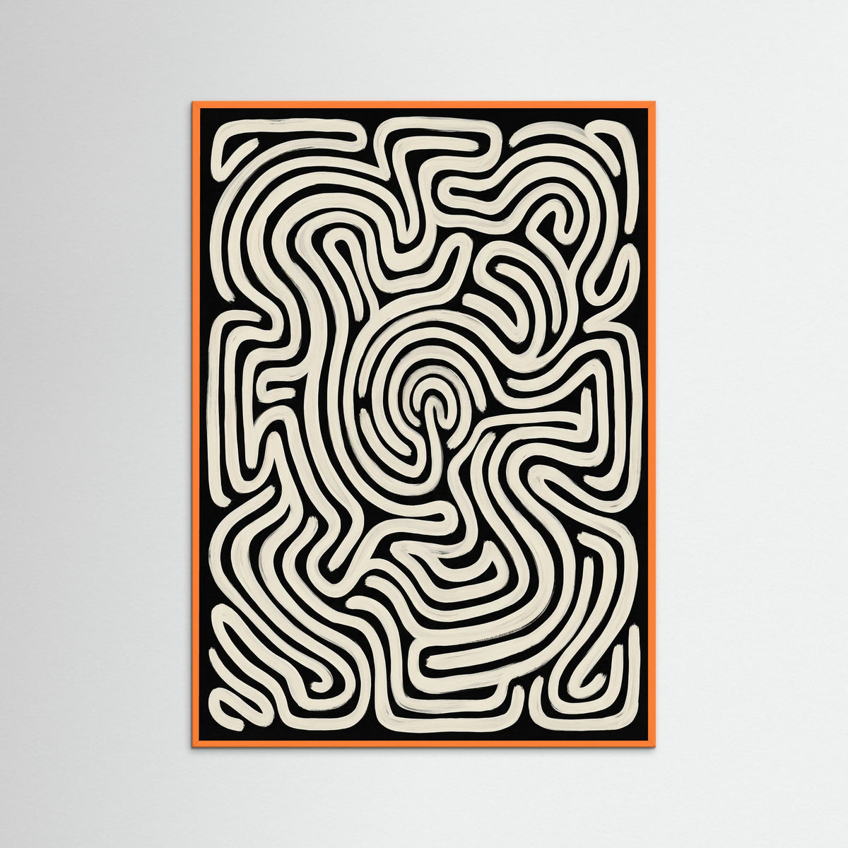 Orange Wood Organic Flow Black