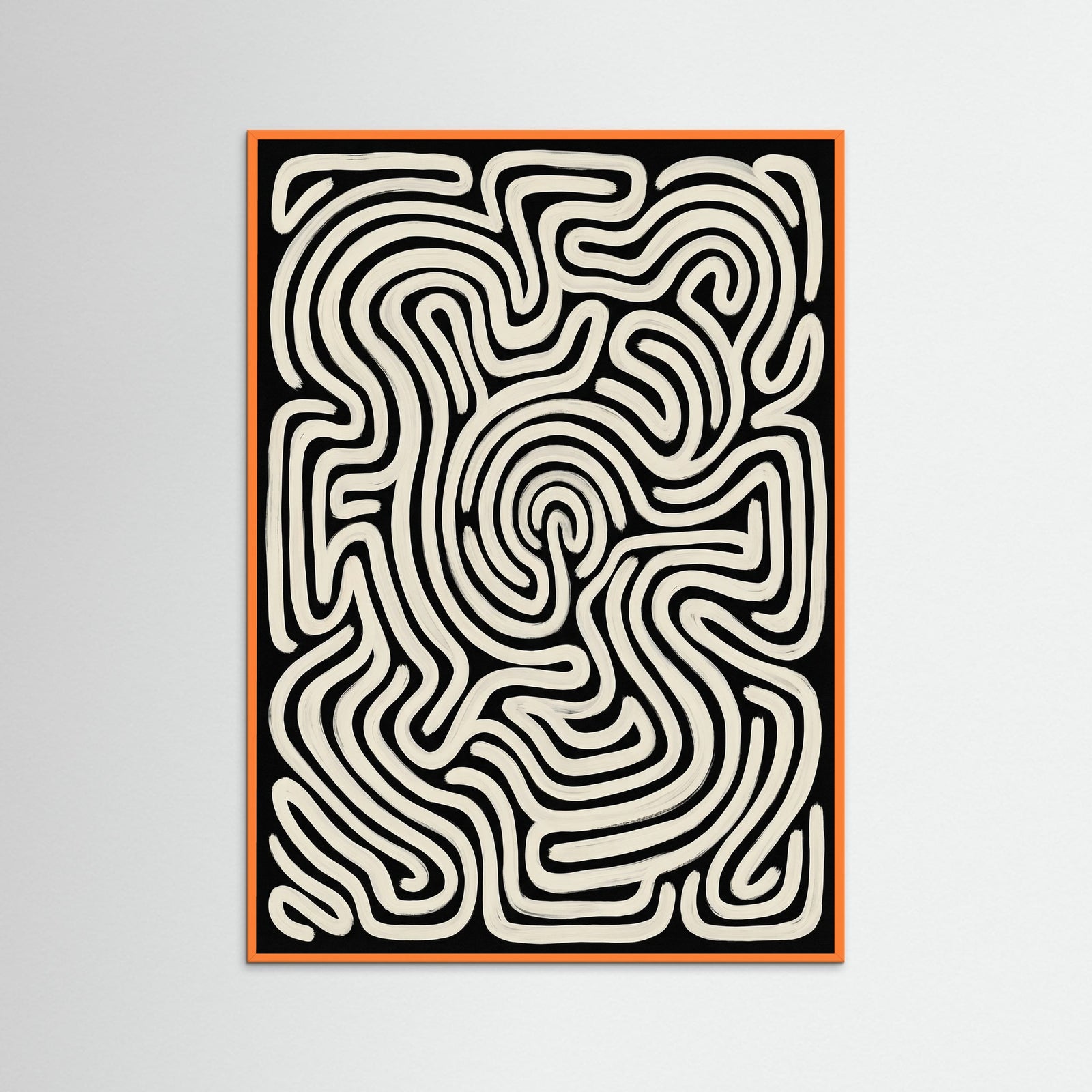 Orange Wood Organic Flow Black