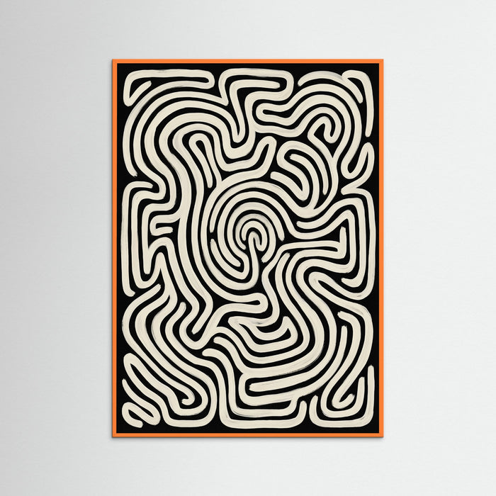 Orange Wood Organic Flow Black
