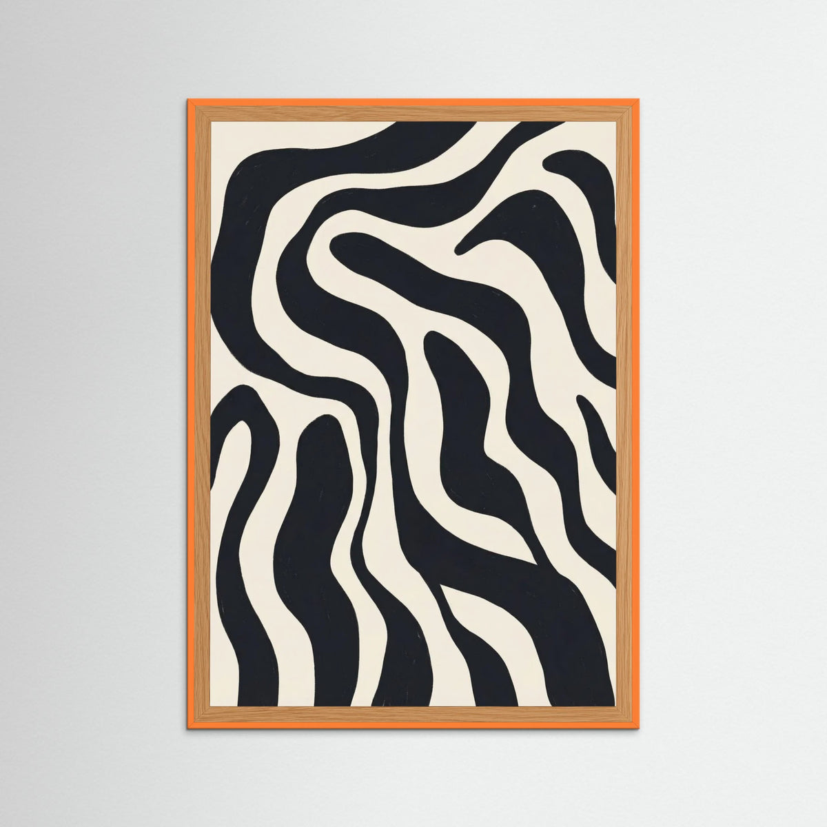 Orange Wood Organic Flow Black