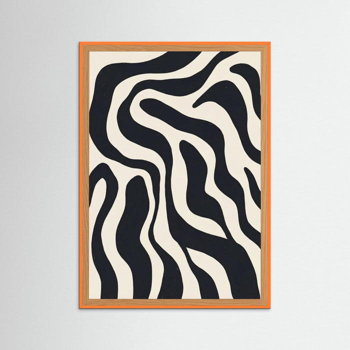 Orange Wood Organic Flow Black