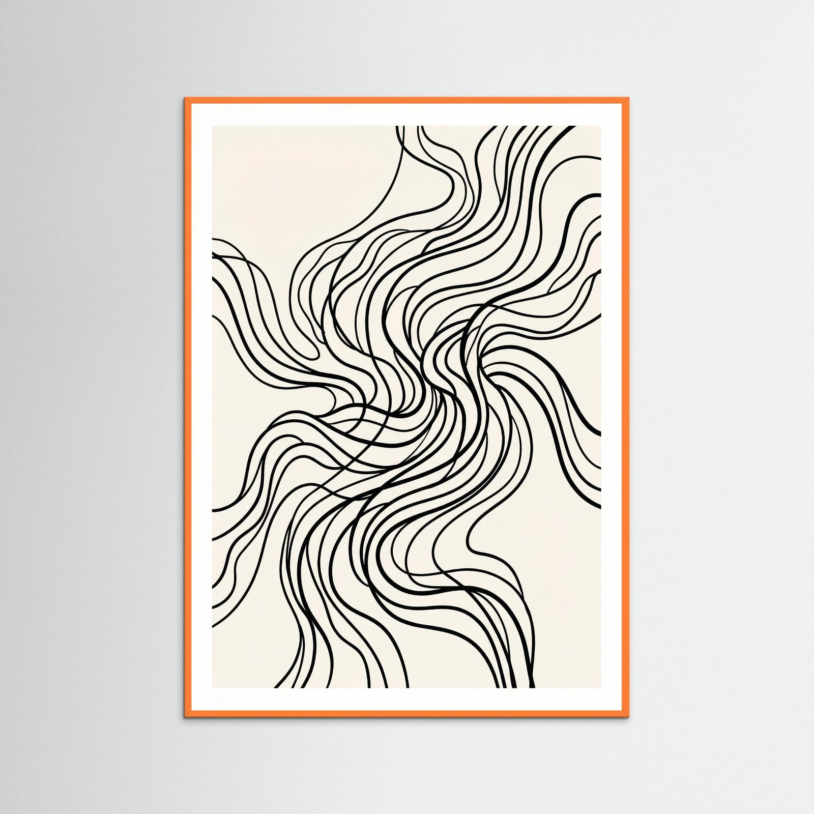 Orange Wood Organic Flow Black