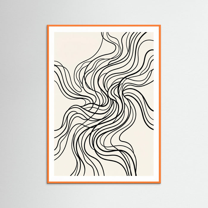 Orange Wood Organic Flow Black