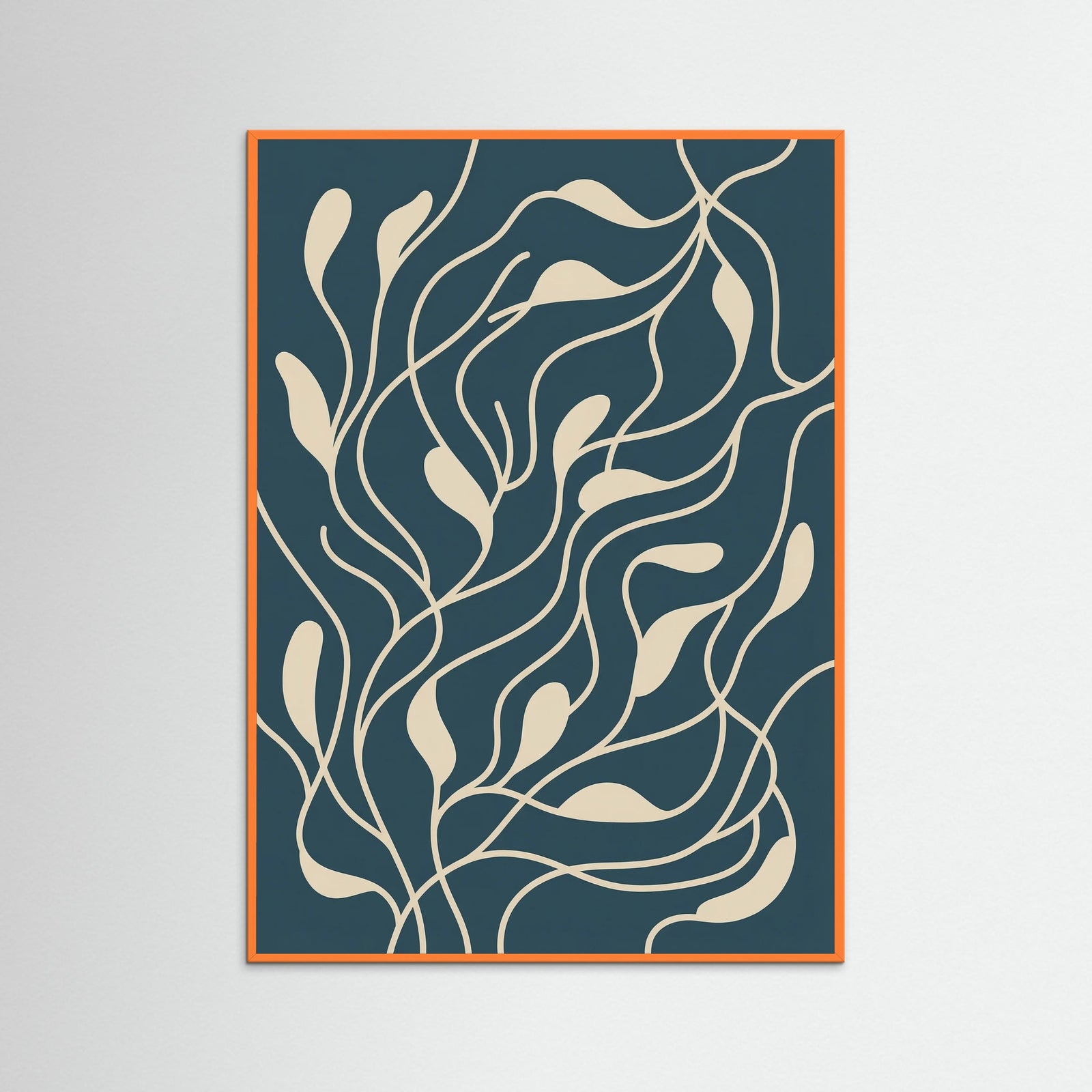 Orange Wood Organic Flow Blue