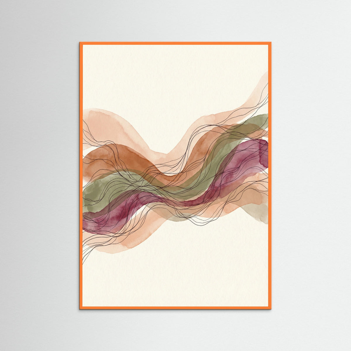 Orange Wood Organic Flow Brown