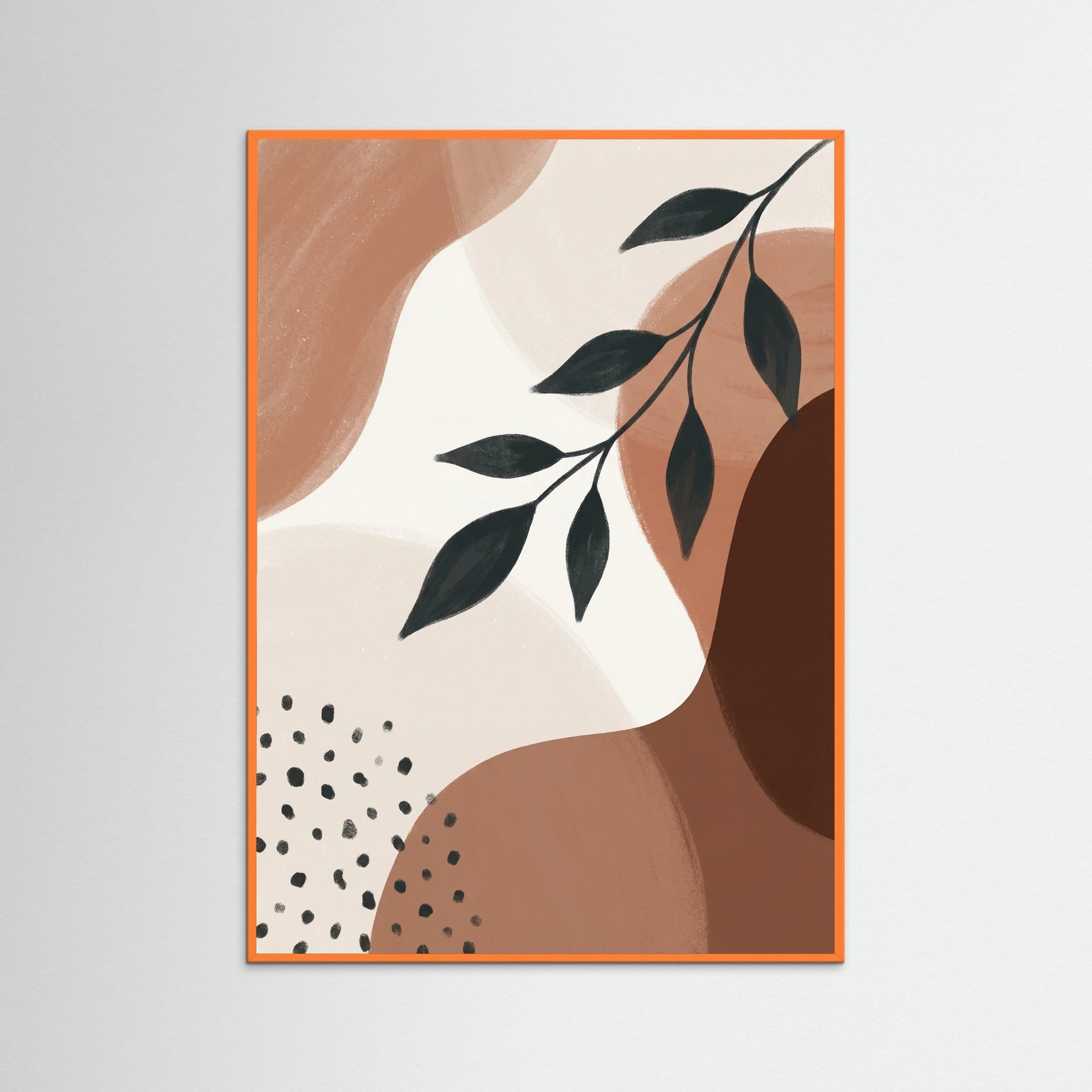 Orange Wood Organic Forms Dance