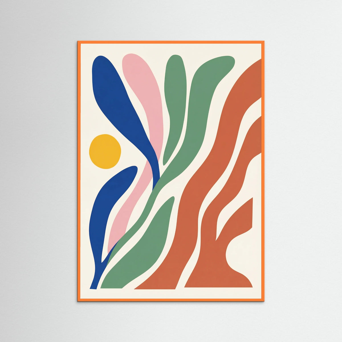 Orange Wood Organic Forms Dance