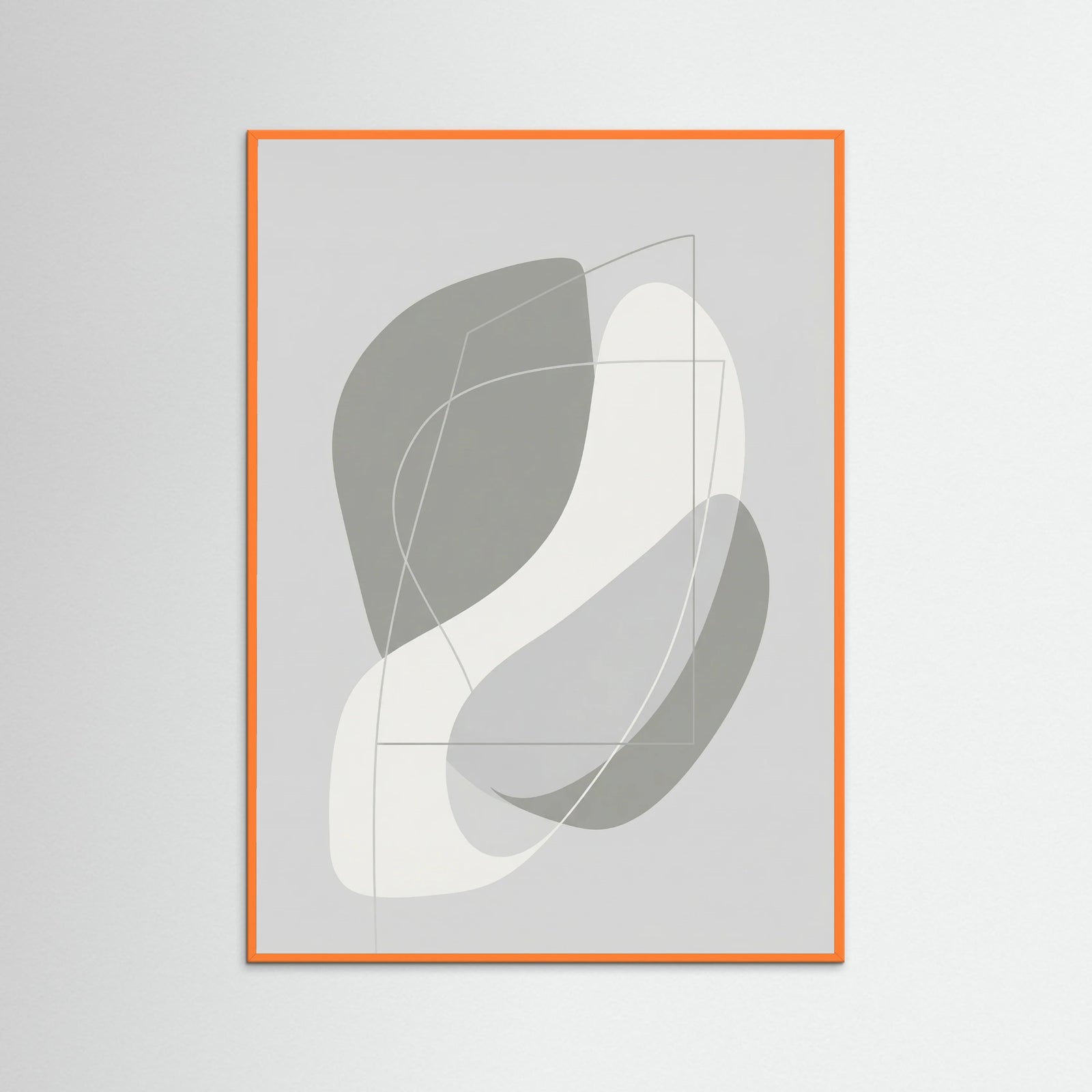 Orange Wood Organic Grey Forms