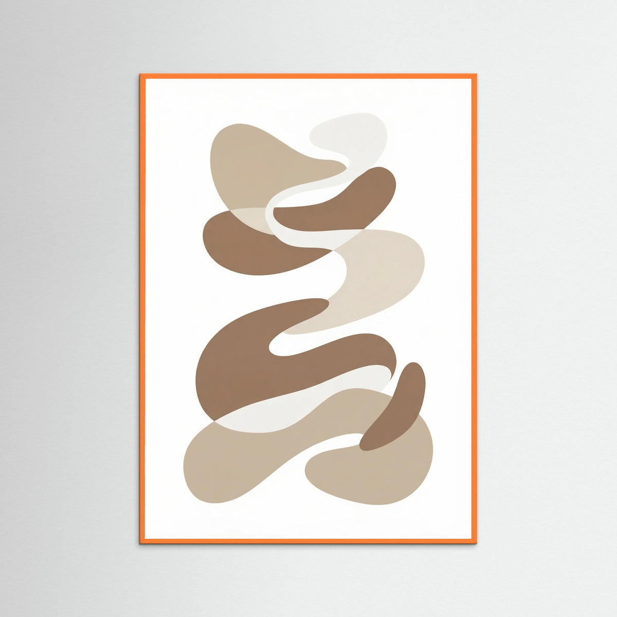 Orange Wood Organic Matisse Forms