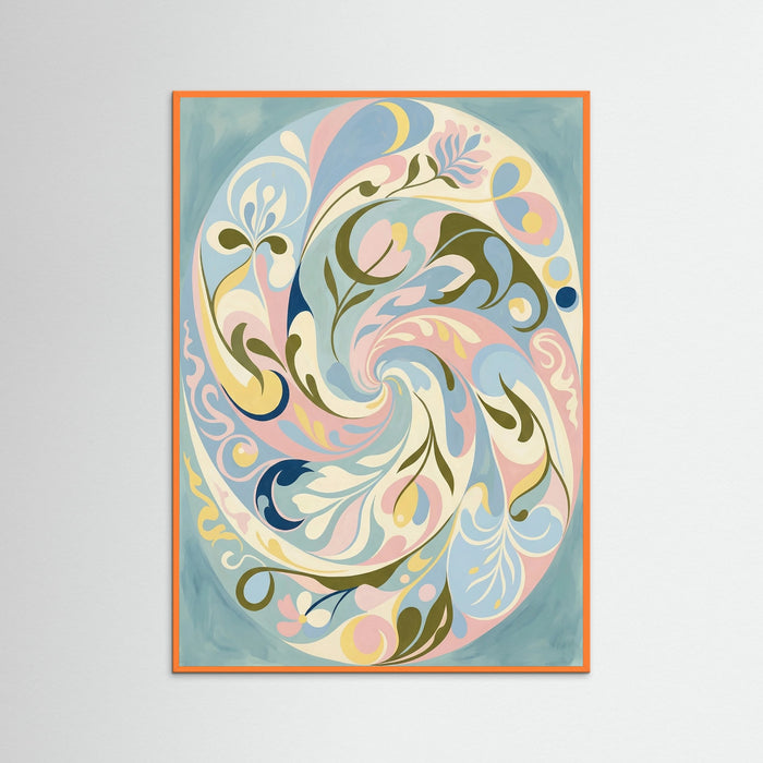 Orange Wood Organic Script