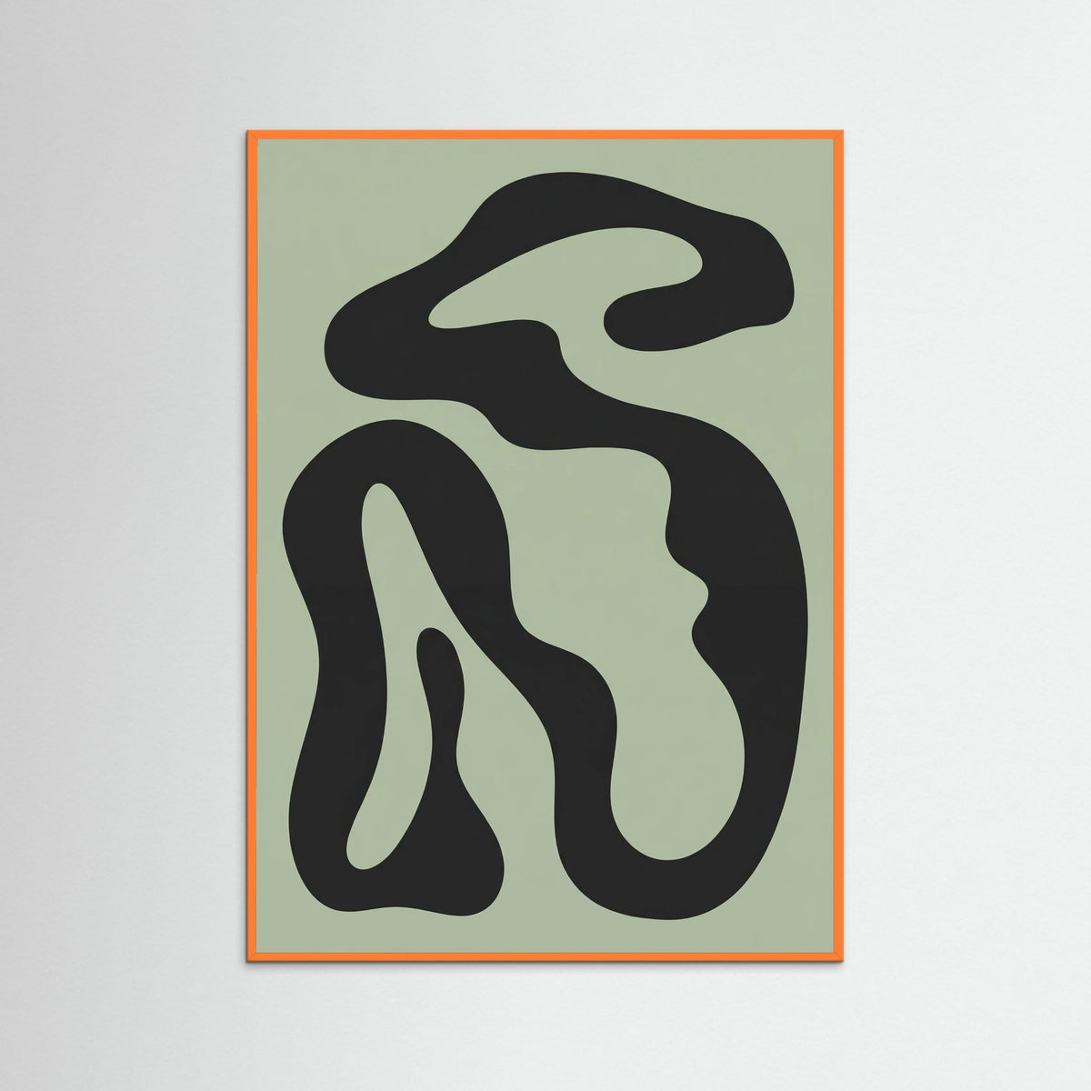 Orange Wood Organic Shapes Abstraction