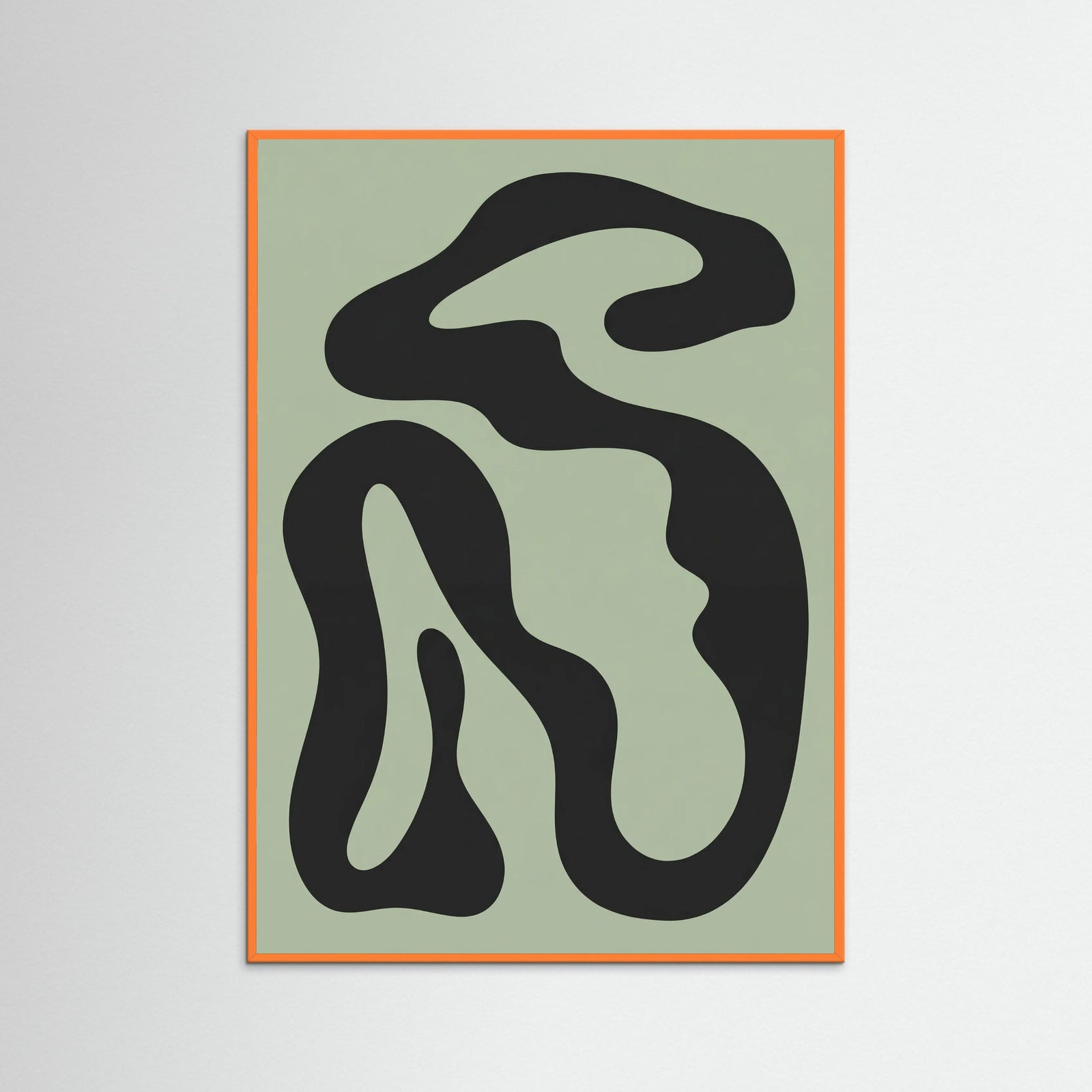 Orange Wood Organic Shapes Abstraction