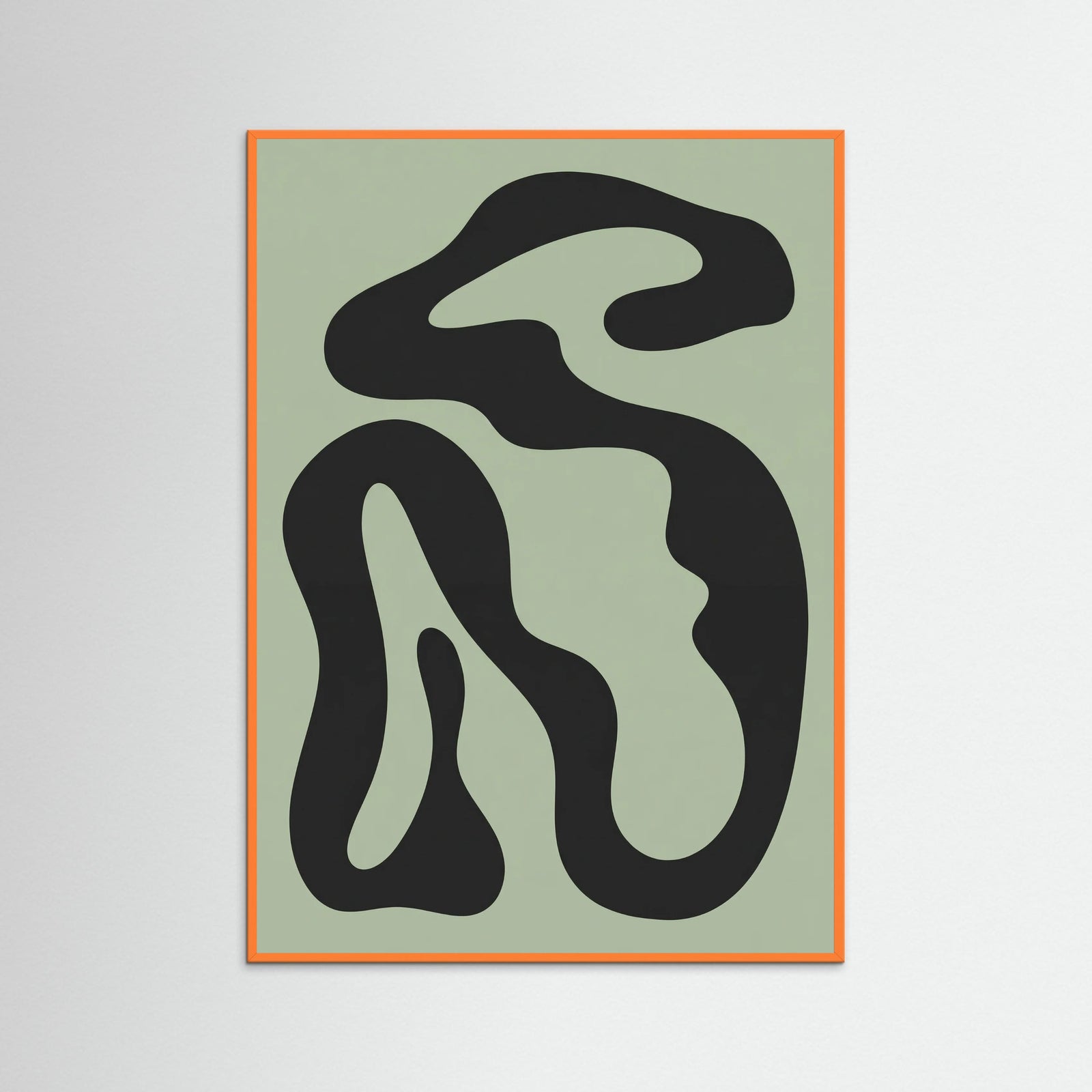 Orange Wood Organic Shapes Abstraction