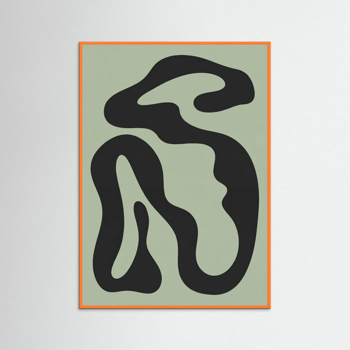 Orange Wood Organic Shapes Abstraction