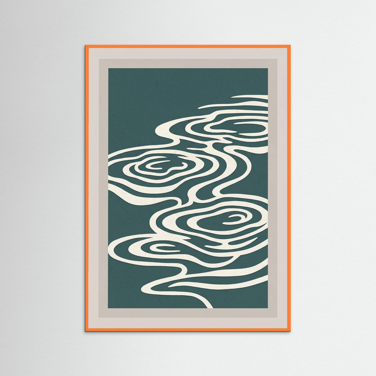 Orange Wood Organic Silhouette