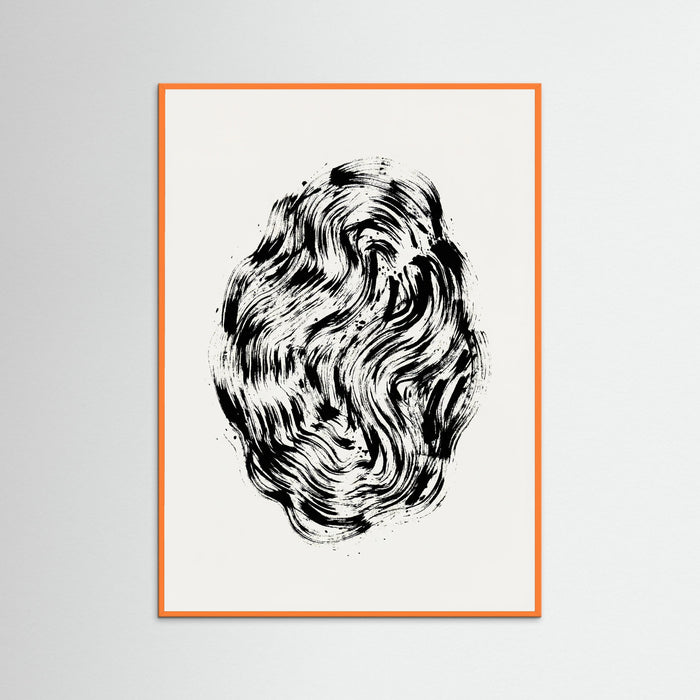 Orange Wood Organic Strokes