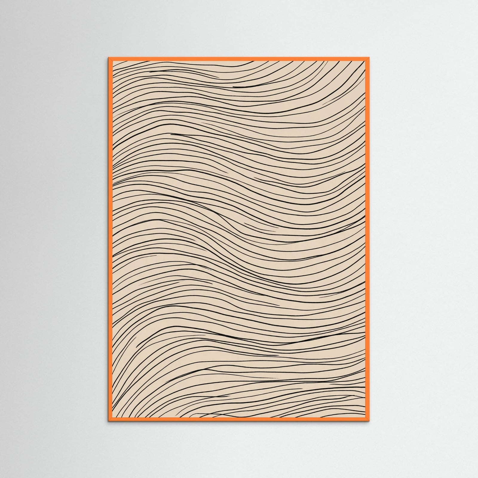 Orange Wood Organic Swirl