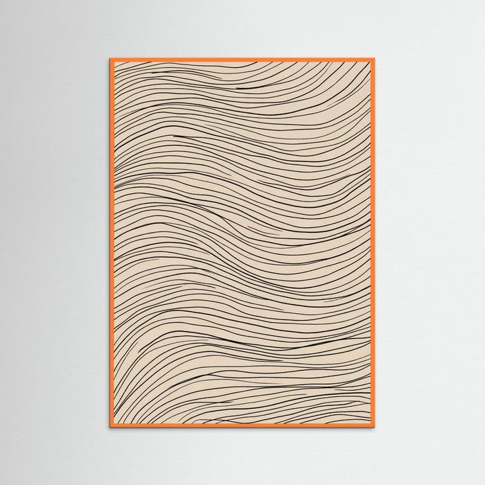Orange Wood Organic Swirl