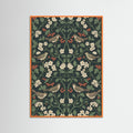 Orange Wood Ornate Botanical Tapestry