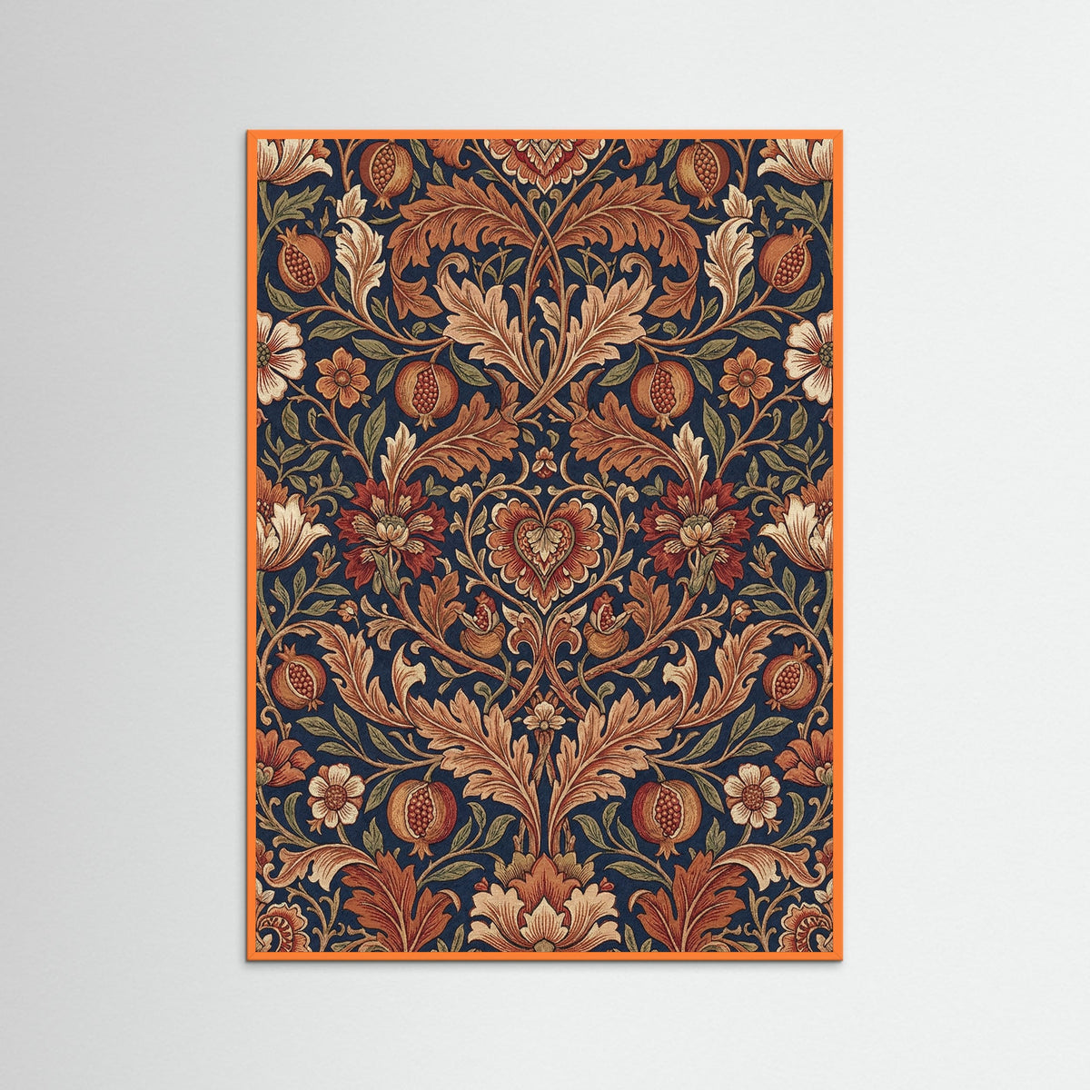 Orange Wood Ornate Foliage