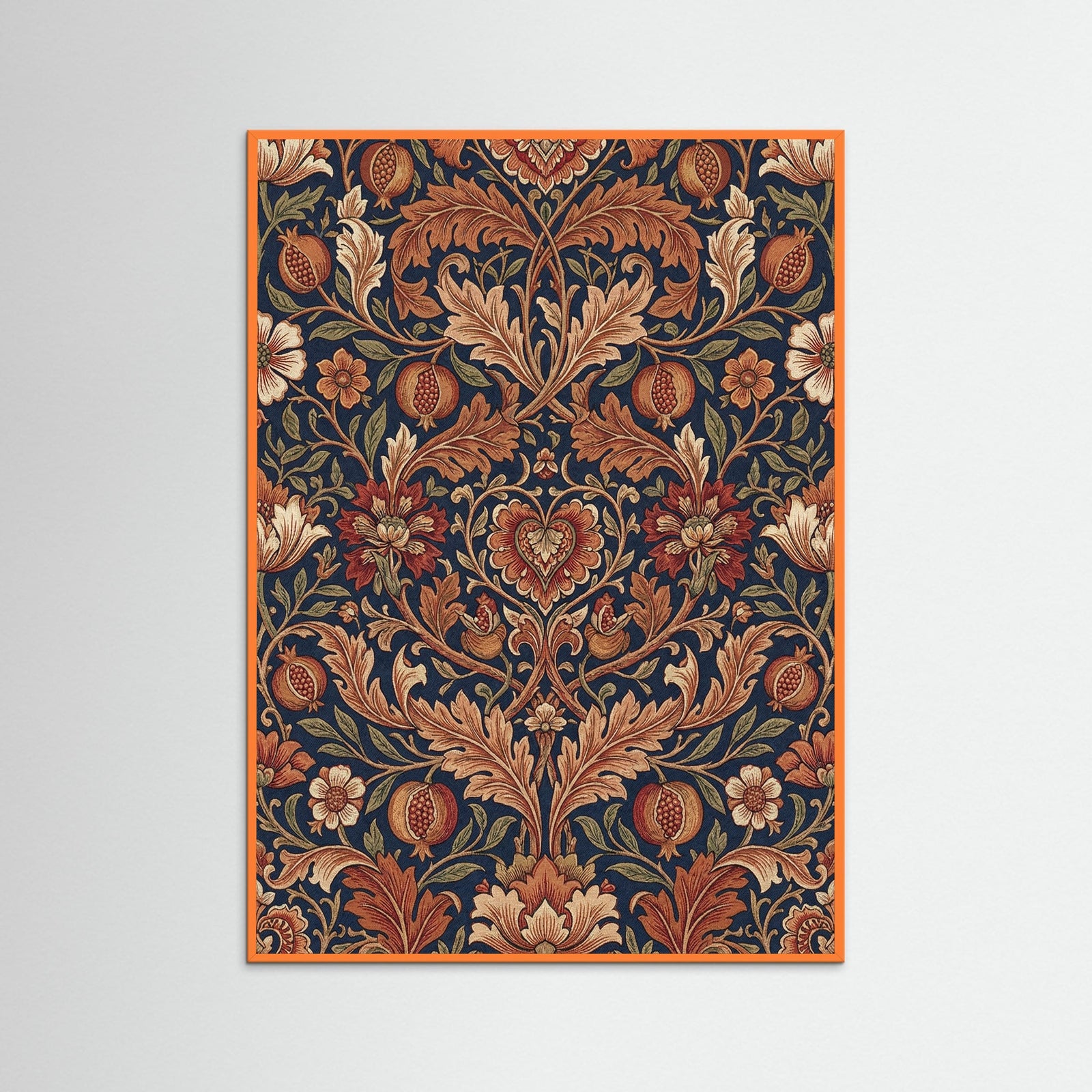 Orange Wood Ornate Foliage