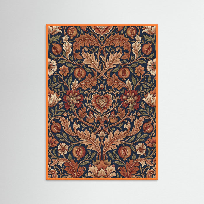 Orange Wood Ornate Foliage