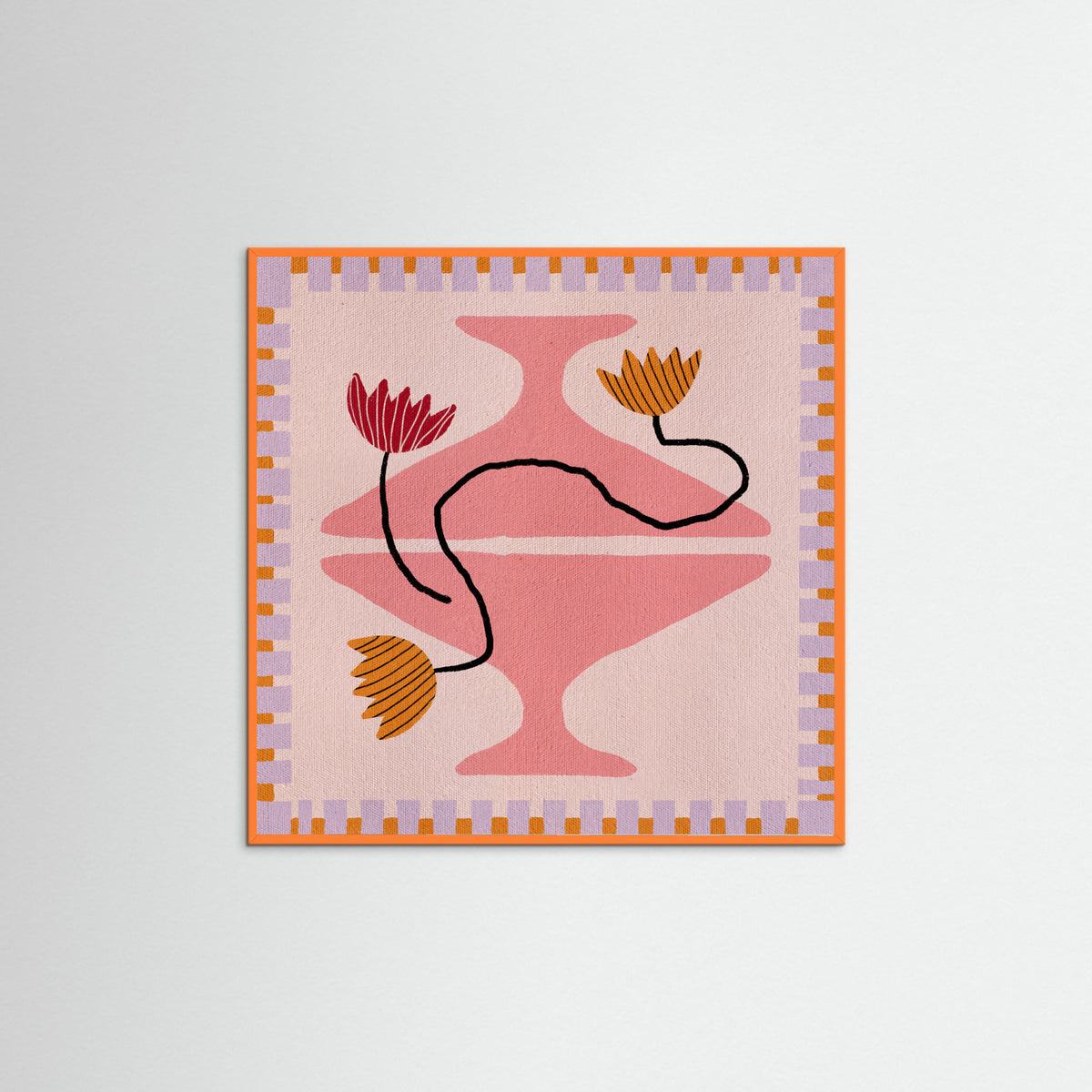 Orange Wood Out of Vase Blooms 8 Poster