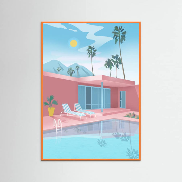 Orange Wood PALM SPRINGS Poster
