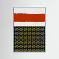 Orange Wood Abstract Collage K8 Poster