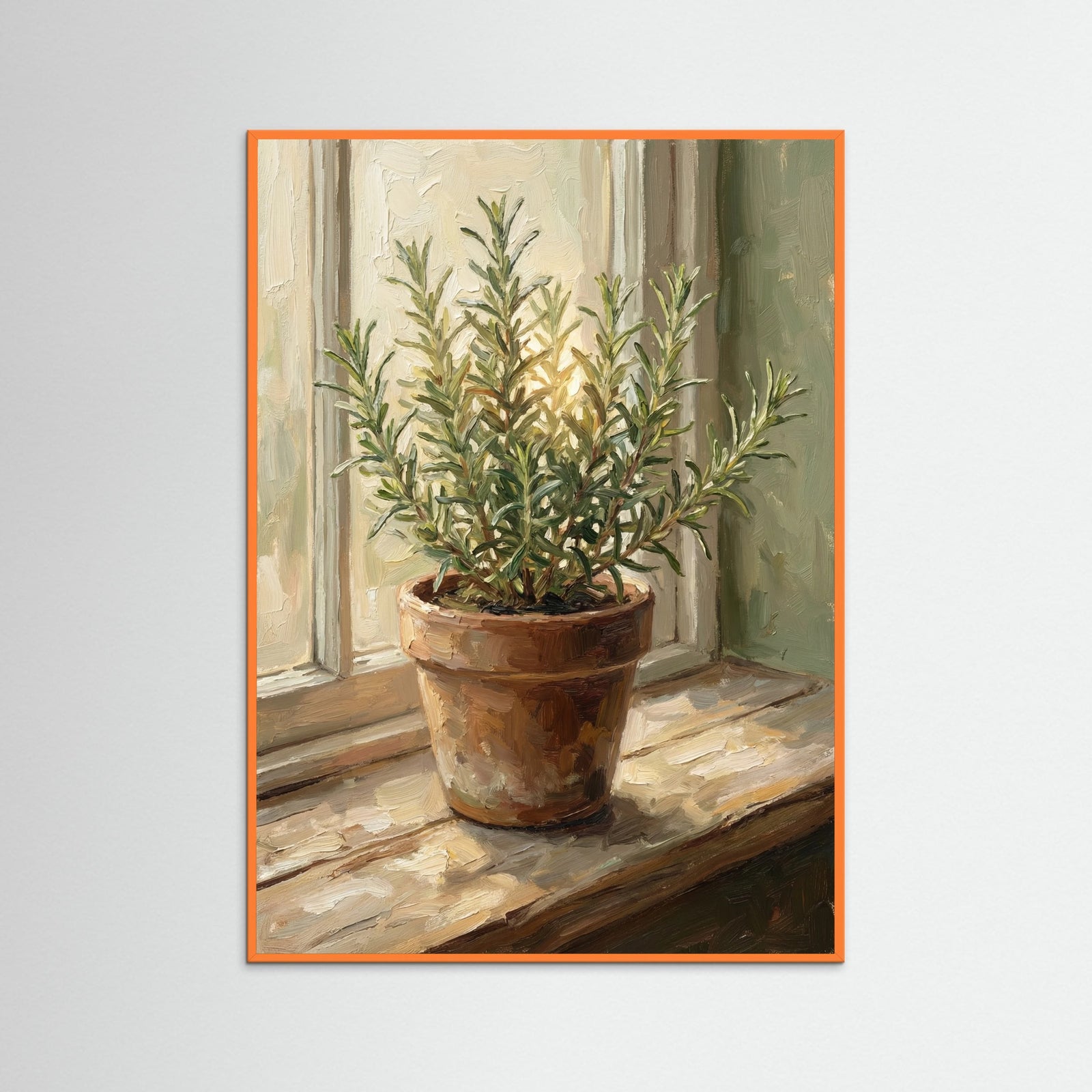 Orange Wood Painterly Arrangement