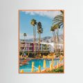 Orange Wood Palm Springs Saguaro Poster