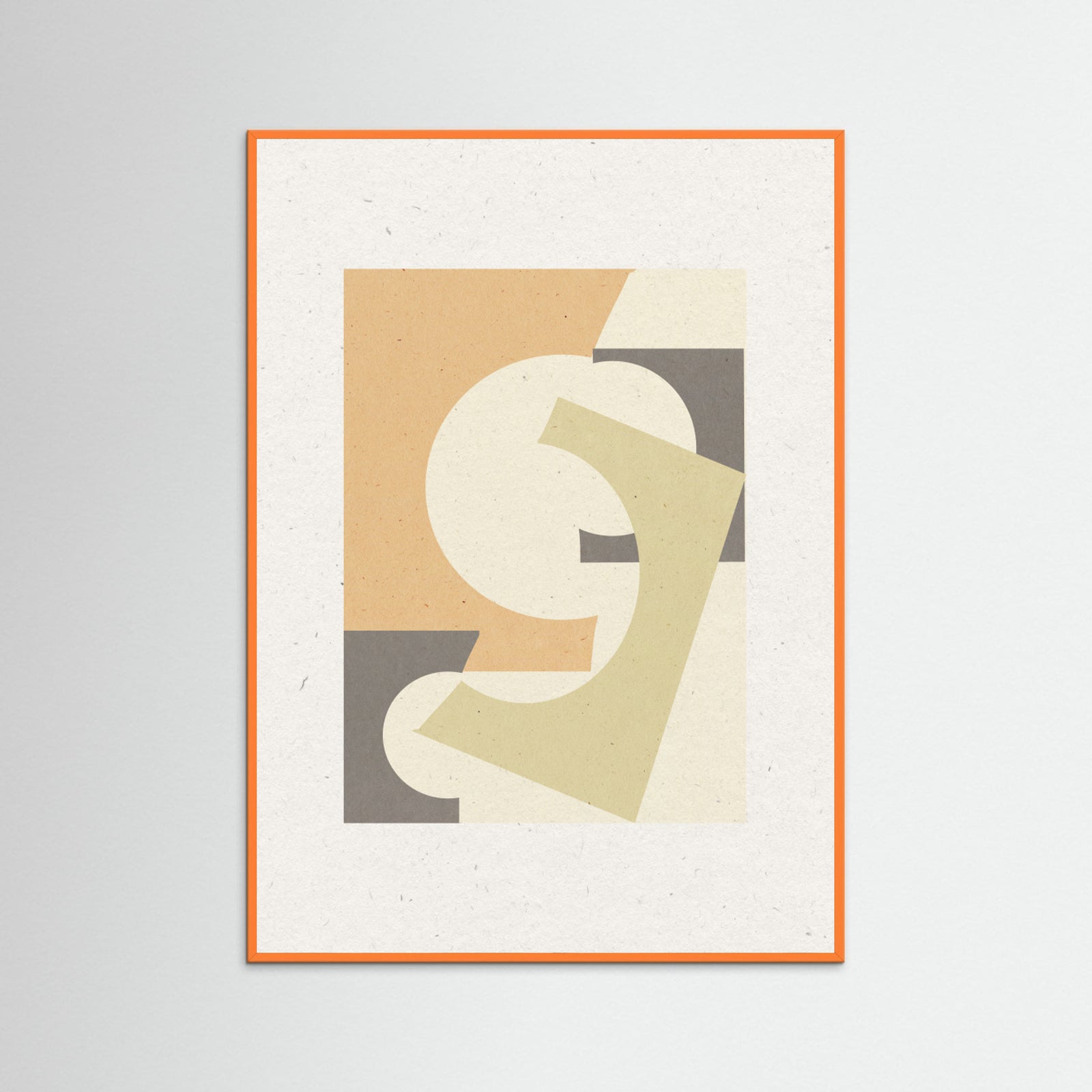Orange Wood Paper Collage No.1 Poster