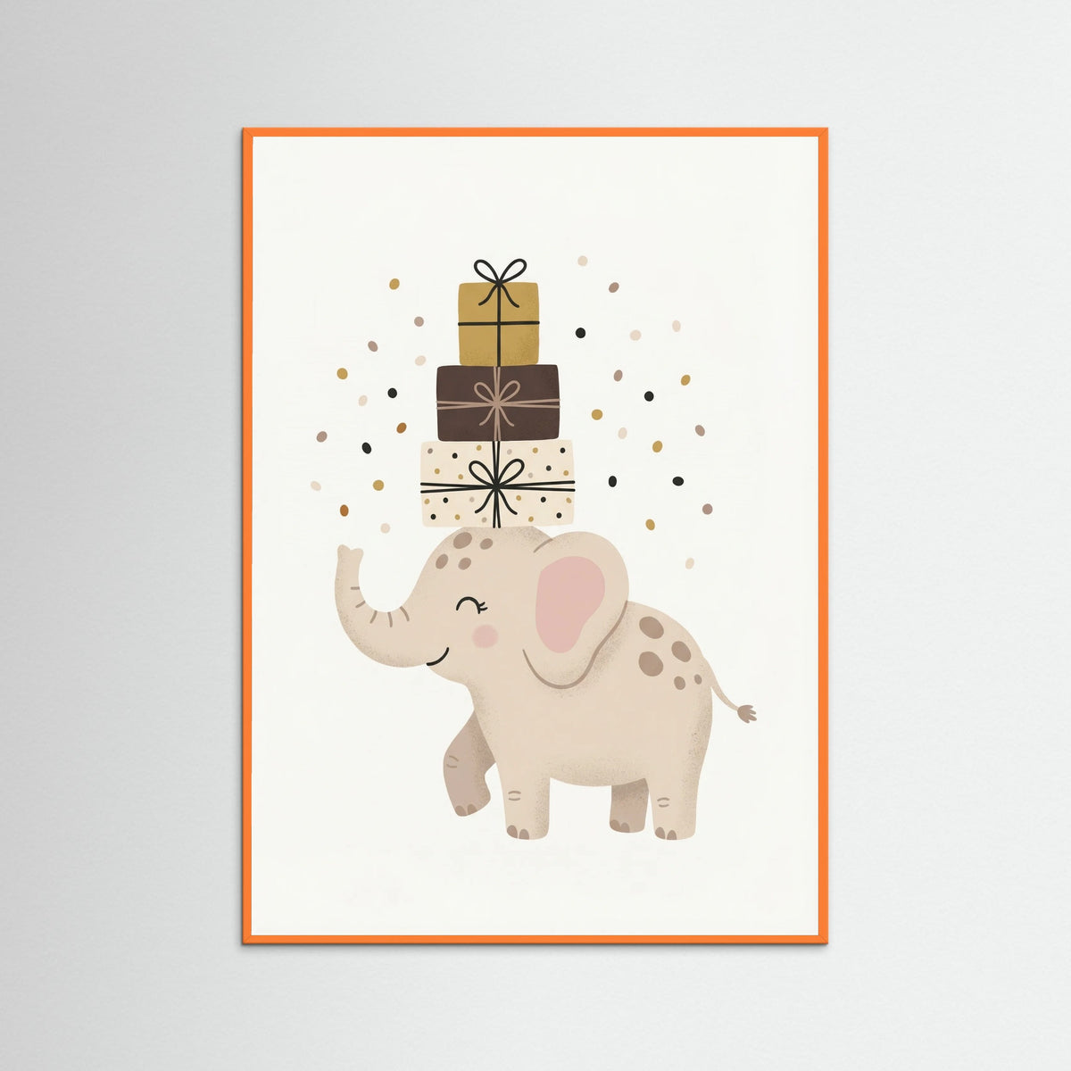 Orange Wood Party Giraffe