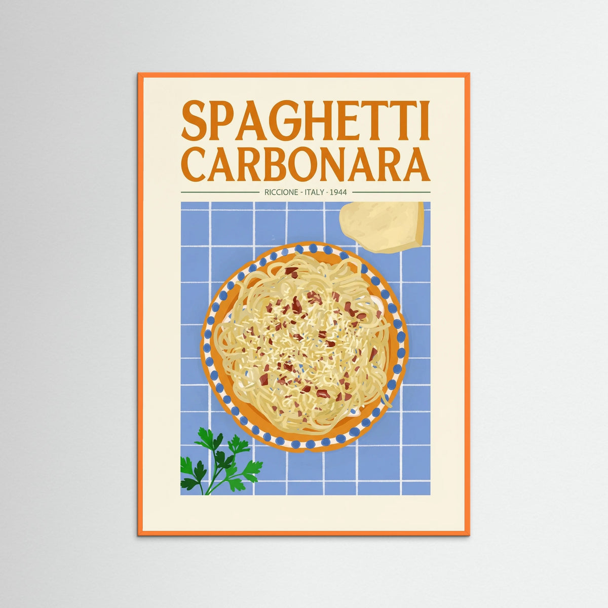 Orange Wood Pasta Carbonara Classic