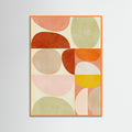 Orange Wood Pastel Geometry Poster