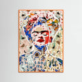 Orange Wood Pattern play no 18 (Frida) Poster