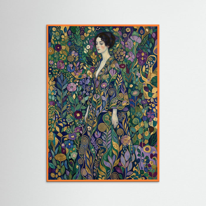 Orange Wood Patterned Embrace