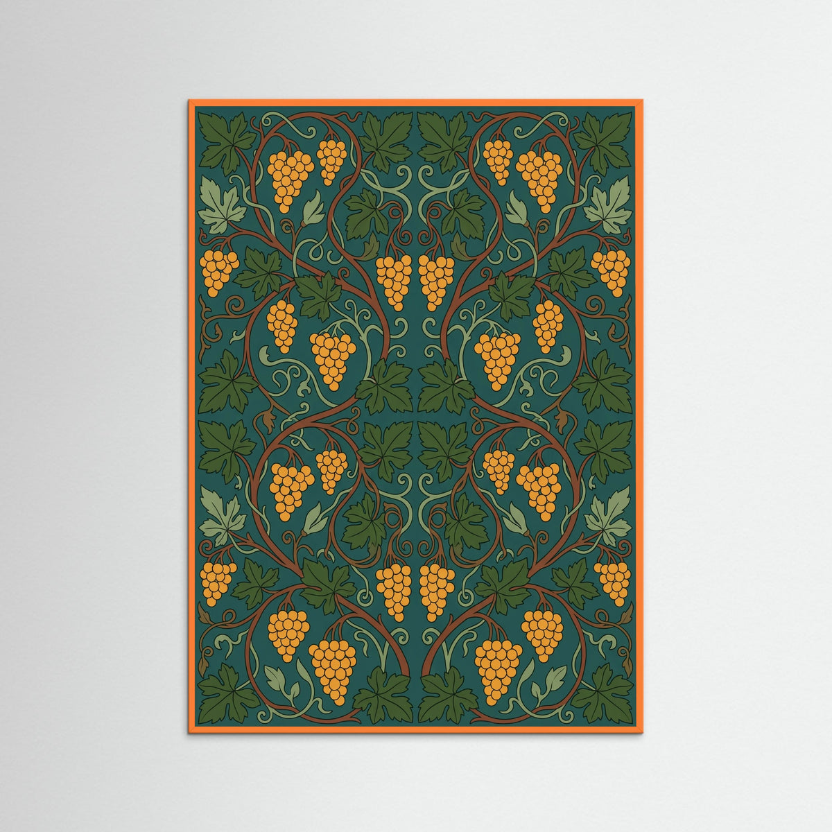 Orange Wood Patterned Life Tree