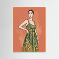 Orange Wood Patterned Pose