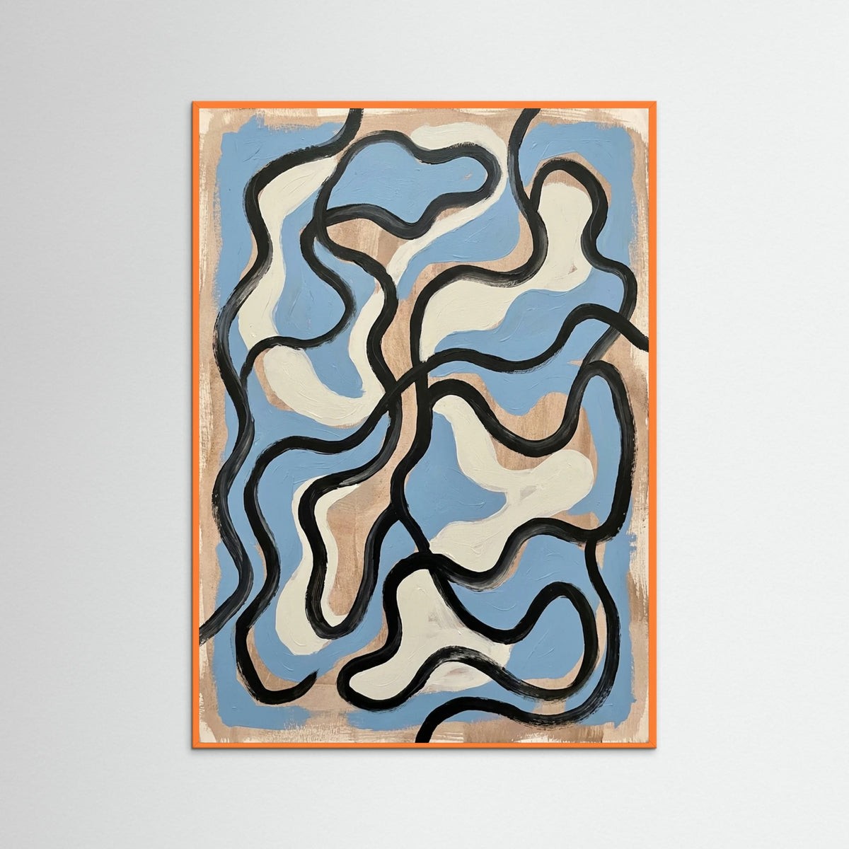 Orange Wood Patterned Strokes