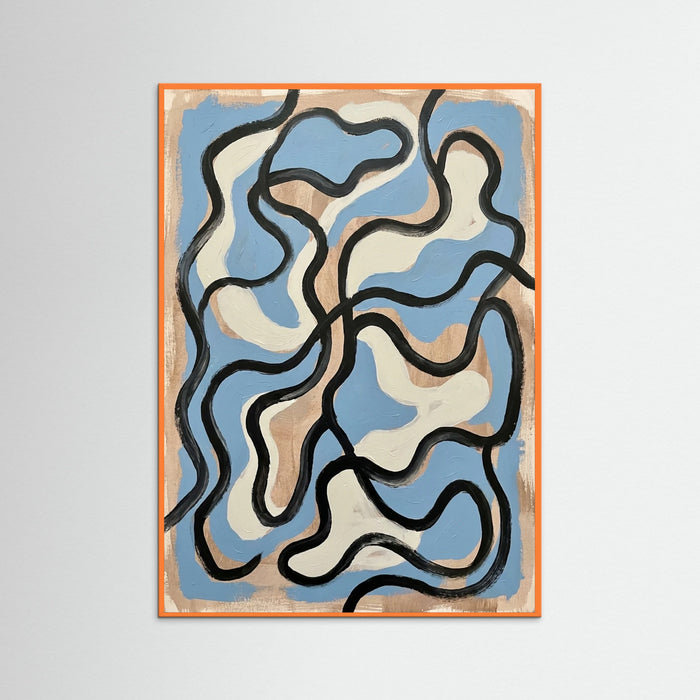 Orange Wood Patterned Strokes
