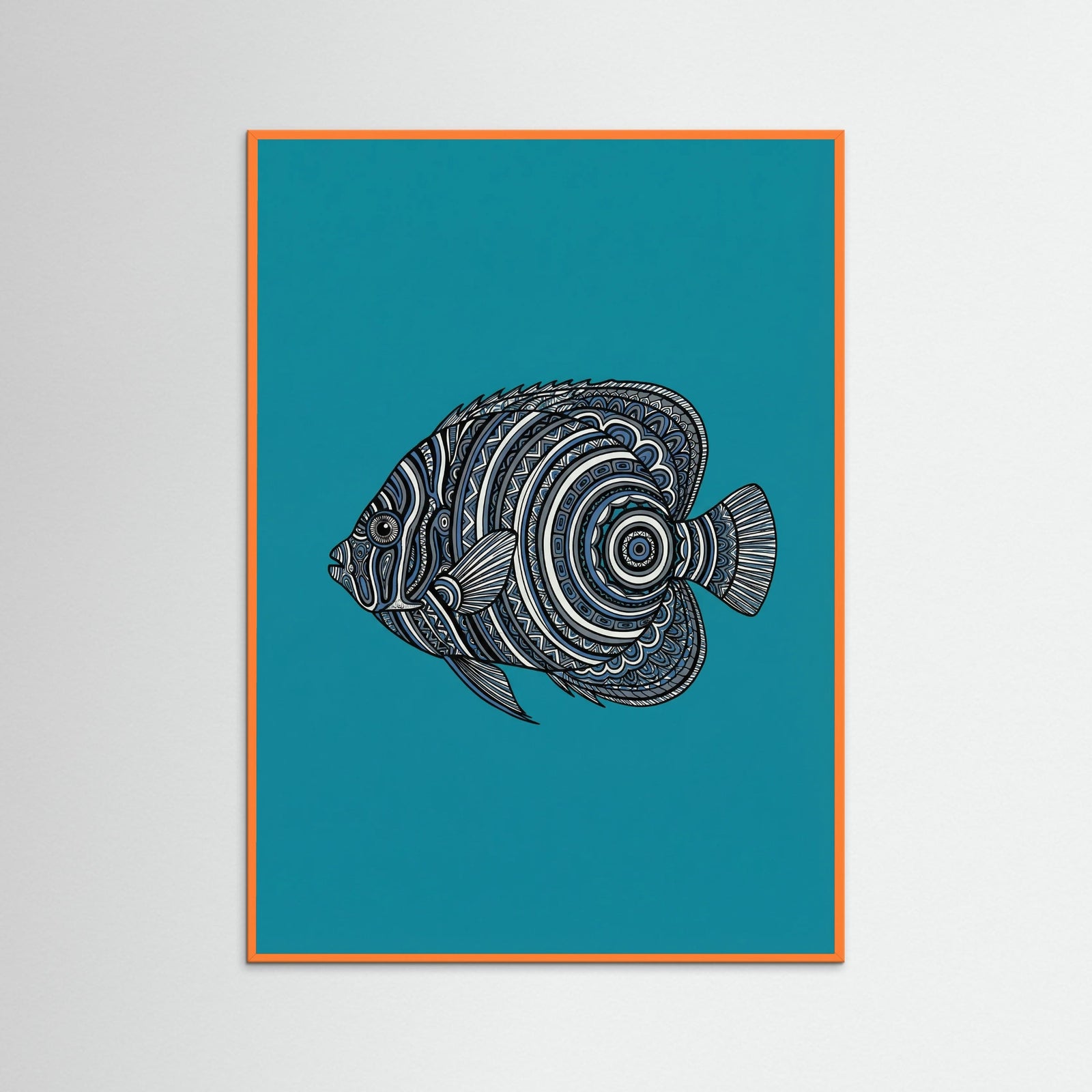 Orange Wood Patterned Tortoise Vibrantorange