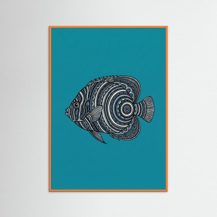 Orange Wood Patterned Tortoise Vibrantorange