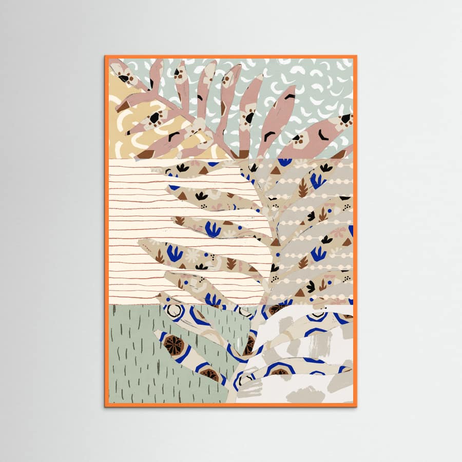 Orange Wood Patternplayno.19 Poster