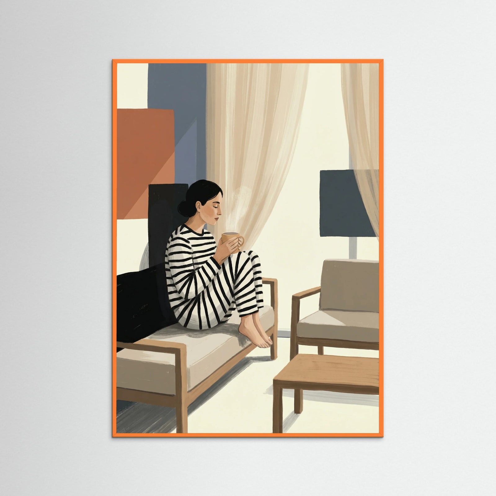Orange Wood Peaceful Slumber
