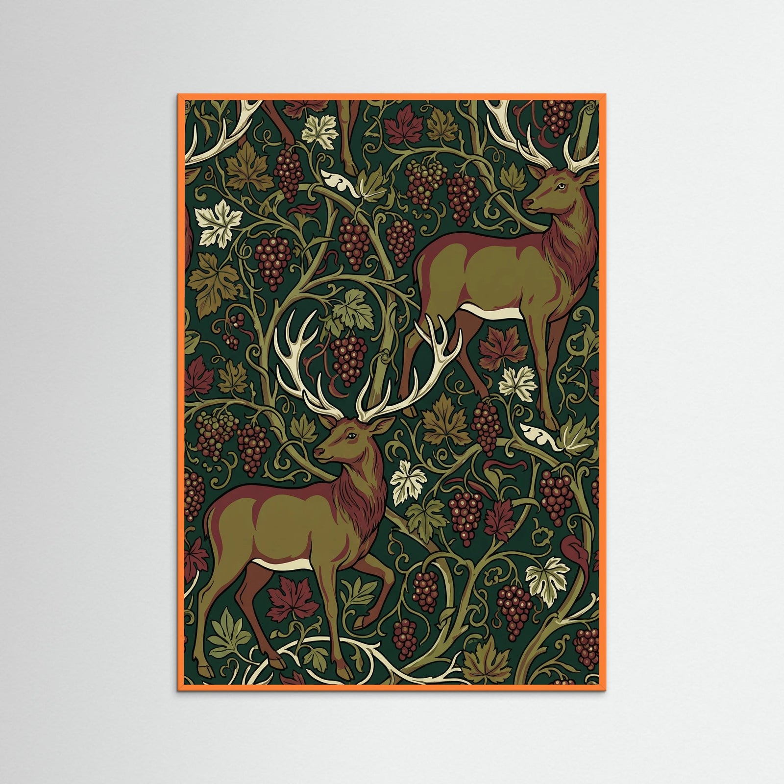 Orange Wood Peacock Dragon Tapestry