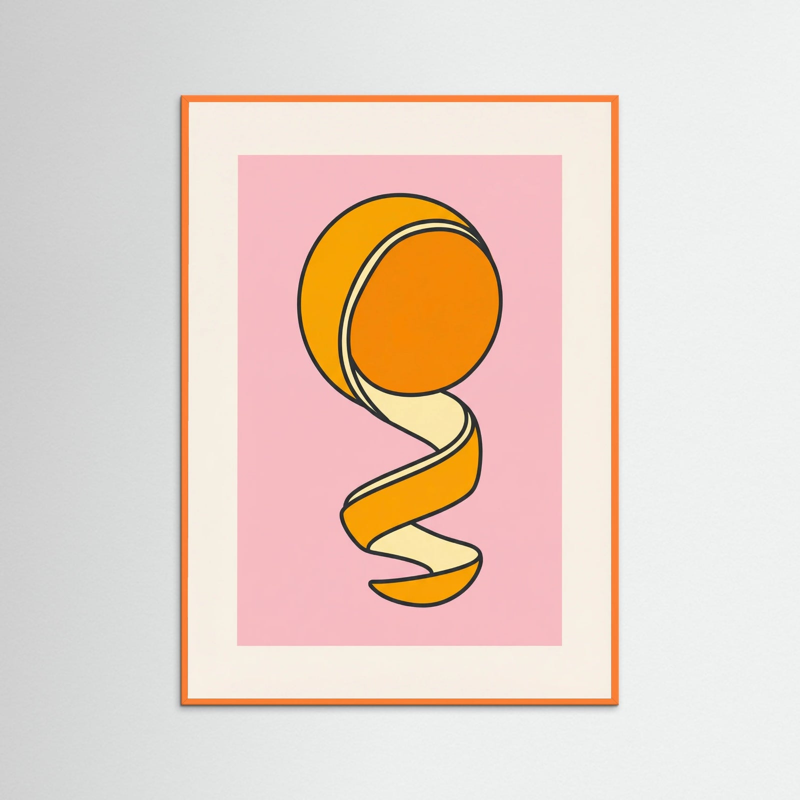 Orange Wood Peeled Banana Pop