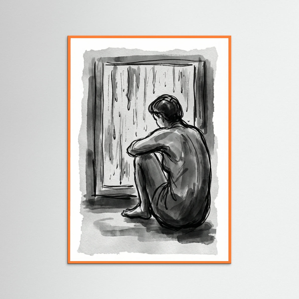 Orange Wood Pensive Form