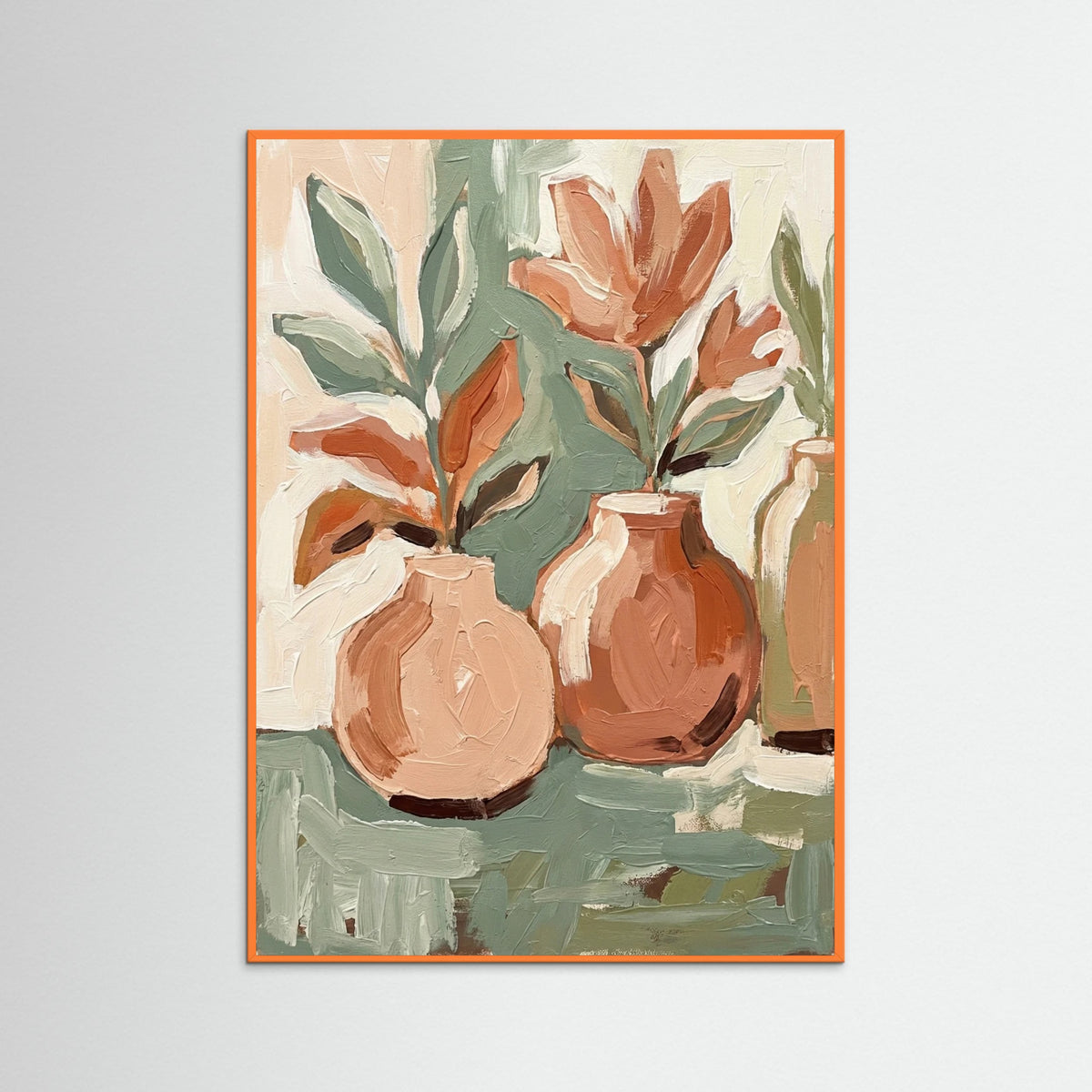 Orange Wood Petal Strokes