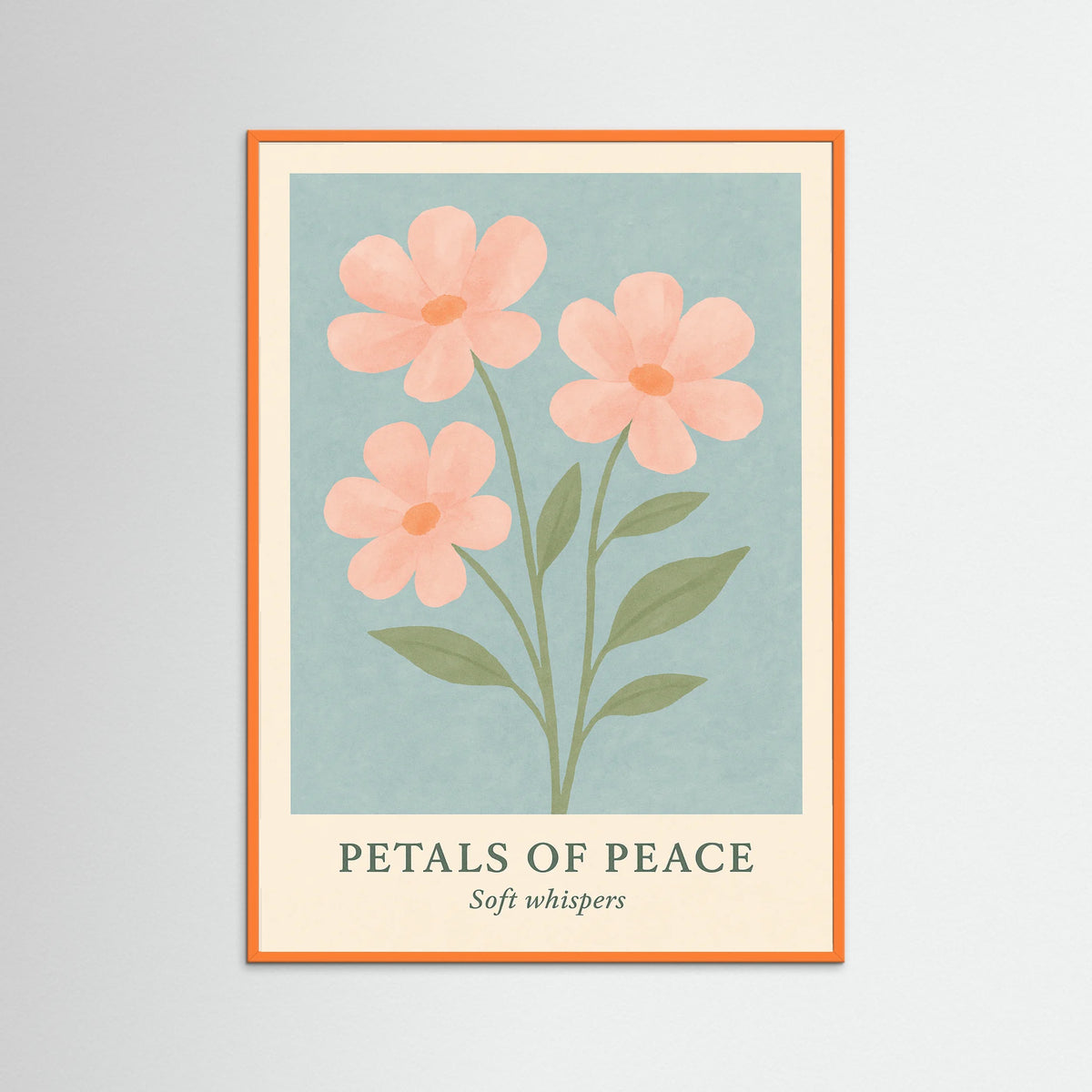 Orange Wood Petals of peace